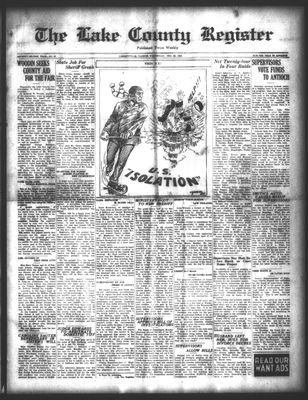 Lake County Register (1922), 20 Dec 1922