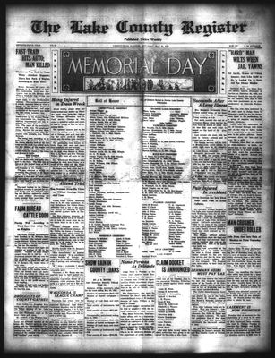 Lake County Register (1922), 30 May 1925