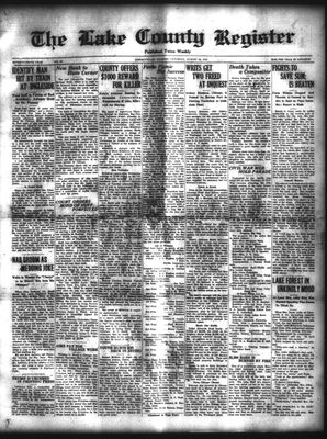 Lake County Register (1922), 22 Aug 1925