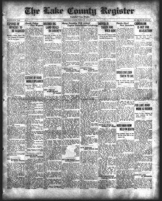 Lake County Register (1922), 13 Jan 1926