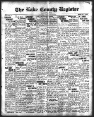 Lake County Register (1922), 22 May 1926