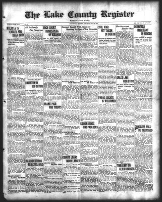 Lake County Register (1922), 19 Jun 1926