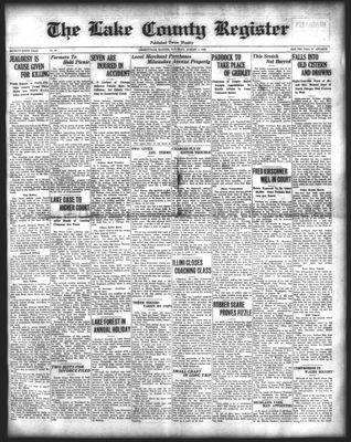 Lake County Register (1922), 7 Aug 1926