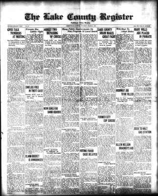 Lake County Register (1922), 5 Mar 1927