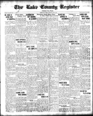 Lake County Register (1922), 4 May 1927