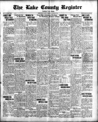 Lake County Register (1922), 22 Aug 1928