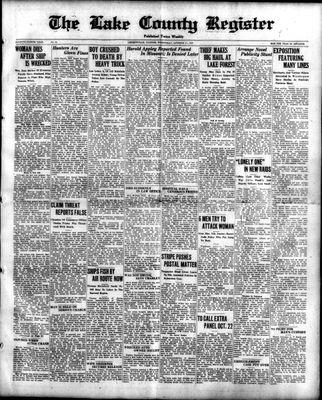 Lake County Register (1922), 17 Oct 1928