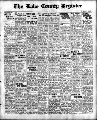 Lake County Register (1922), 27 Oct 1928