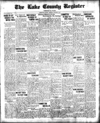 Lake County Register (1922), 12 Dec 1928