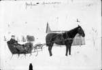 Henri Dupont dans sa carriole d'hiver (sleigh)