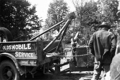 Un camion remorque avec les coffre-fort des Wilson