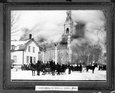 Incendie de la deuxième église de Rockland.