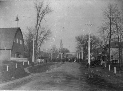 Rue Main (maintenant Laurier) lors de la visite de Wilfrid Laurier à Rockland.