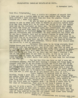 Letter from Lt. Dan L.S. Dudley to Eliza J. Padginton