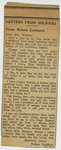 Newspaper clipping associated with letters from Nelson Cuthbert to Eliza J. Padginton