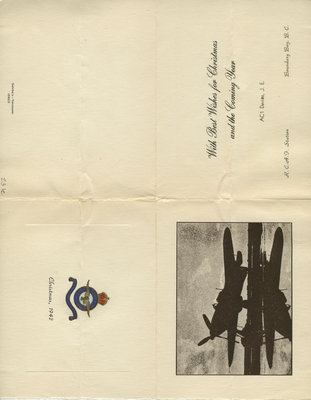 Christmas card from J.E. Davis to Eliza J. Padginton