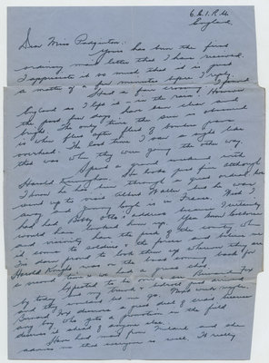 Letter from Capt. Dan L.S. Dudley to Eliza J. Padginton