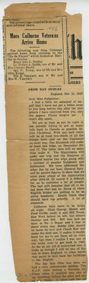 Newspaper clipping associated with Capt. Dan L.S. Dudley correspondence to Eliza J. Padginton