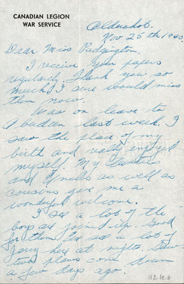 Letter from Alex Mackie, Jr. to Eliza J. Padginton