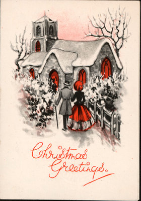 Christmas card from Robert McGregor to Eliza J. Padginton