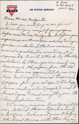 Letter from Arlie Stickle to Eliza J. Padginton