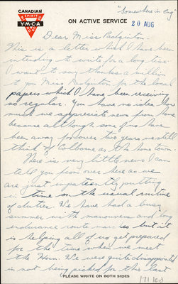 Letter from Arlie Stickle to Eliza J. Padginton