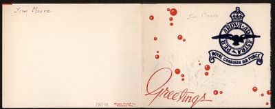 Christmas card from Jim Moore to Eliza J. Padginton