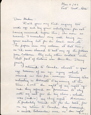 Letter from Albert Rodley to Eliza J. Padginton. Newspaper clipping of letter.