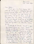 Letter from Albert Rodley to Eliza J. Padginton. Newspaper clipping of letter.