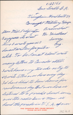 Letter from G. Robert Lindle to Eliza J. Padginton