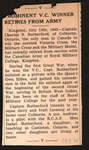 Newspaper clipping about Charles S. Rutherford. Eliza J. Padginton