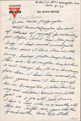 Letter from Sgt. Grant Stickle to Eliza J. Padginton