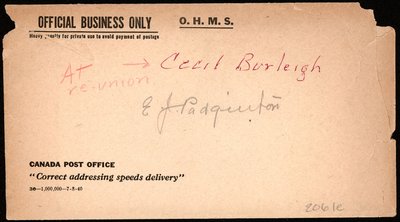 Letter from Cecil A. Burleigh to Eliza J. Padginton