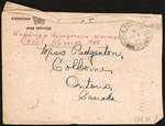 Envelope from Cecil Kemp associated with letters to Eliza J. Padginton