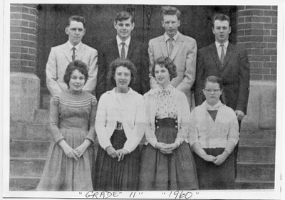 Class photograph, Colborne High School, Grade 11, 1960