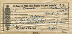 A.E. Jones, Receipt for teacher's pay, Cramahe