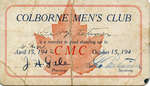 Colborne Men's Club Membership Card