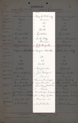 William Leroy May and Martha Morgan, Marriage Register, County of Northumberland, Division of Cramahe