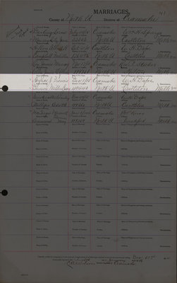 J. Francis Haynes and Mildred Jean Dawson, Marriage Register, County of Northumberland, Division of Cramahe