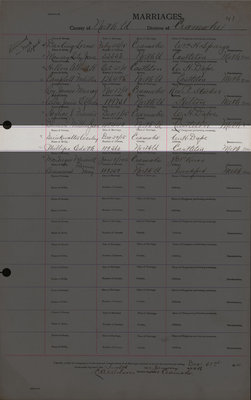 Wesley Drinkwater and Edith Phillips, Marriage Register, County of Northumberland, Division of Cramahe