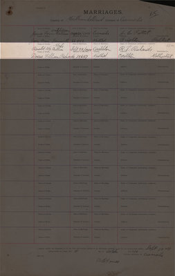 Ronald McArthur and Dorcas Lillian Richards, Marriage Register, County of Northumberland, Division of Cramahe