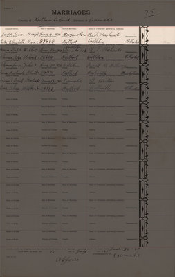 Joseph Lawson George and Ester Elizabeth Moore, Marriage Register, County of Northumberland, Division of Cramahe