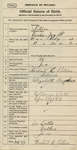 Verla Joy Peters, Birth Registration. Daughter of Herbert E. Peters and Elizabeth Hugh.