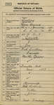 Edna Louisa Lindsay, Birth Registration. Daughter of Fred Lindsay and Martha Carson.