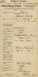 Ernest Stanley Pearson, Birth Registration. Son of Frederick William Pearson and Ana (?) Maud Cooper.