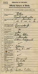 Donald Wellington Ellis, Birth Registration. Son of Arthur Ellis and Lillian Fitzgerald.
