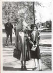 Photograph of Norma Lee outside Colborne High School