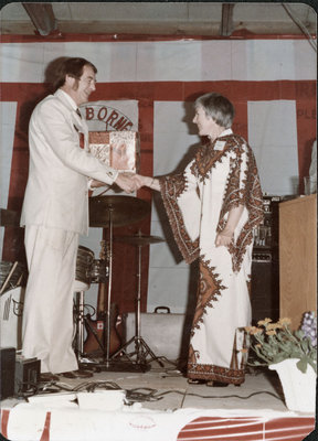 Norman O'Neill and Jean (nee Rutherford) Tapin, Colborne High School Reunion, Colborne Arena, 1977