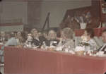 William R. Baxter and other attendees, Colborne High School Reunion, Colborne Arena, 1977