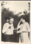 Helen Cockburn and Madge [?] picking fruit